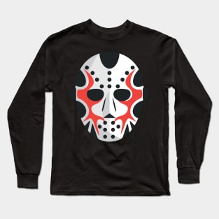 Hockey Goalie, Mask, Sports, Design, Artwork, Vector, Graphic Long Sleeve T-Shirt